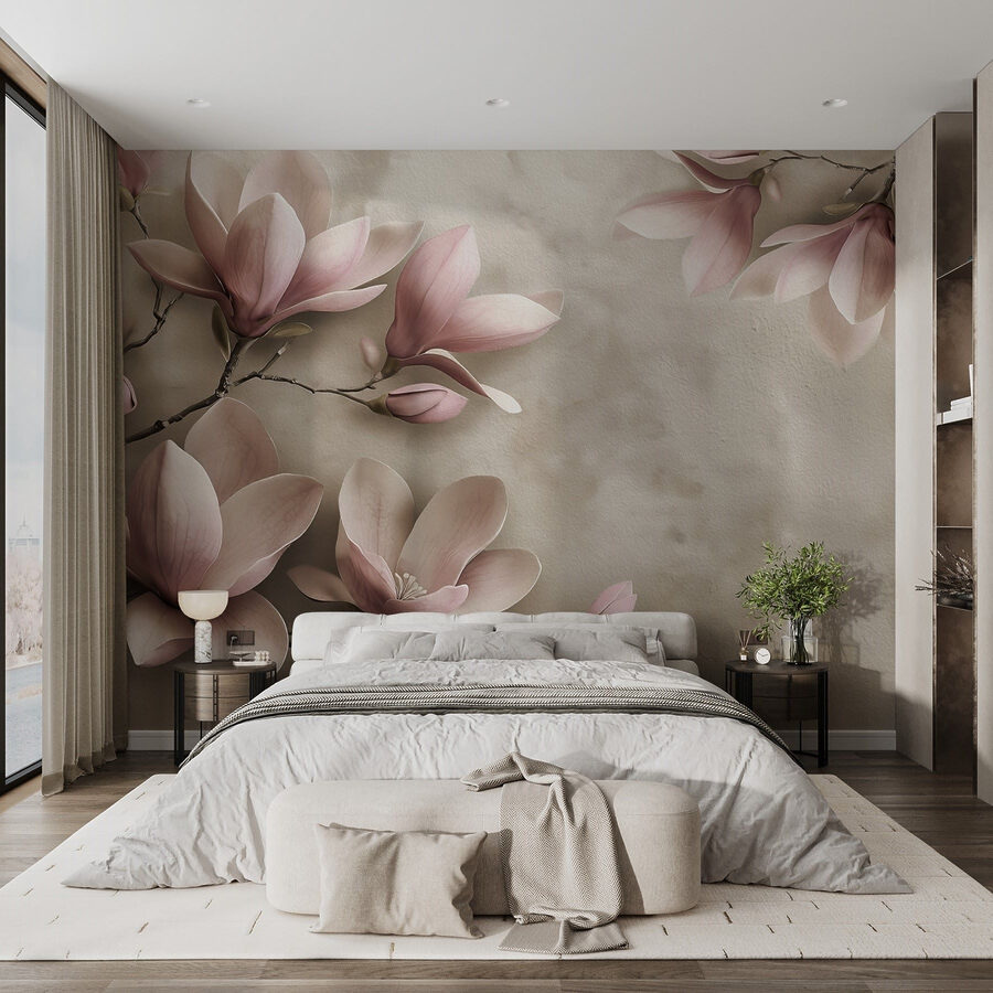 Flores delicadas em tons pastel suaves