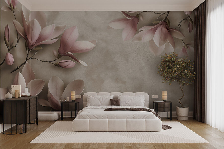 Flores delicadas em tons pastel suaves