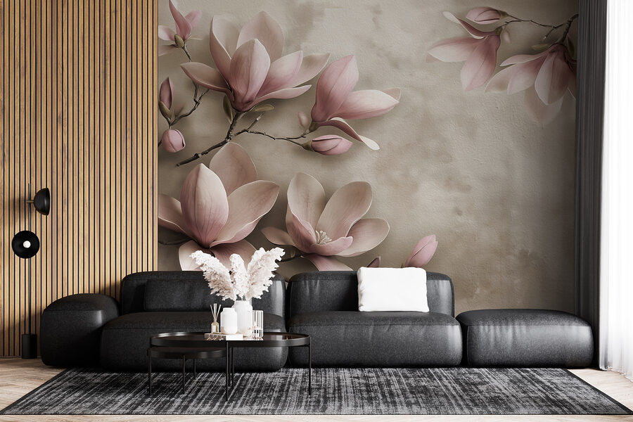 Flores delicadas em tons pastel suaves