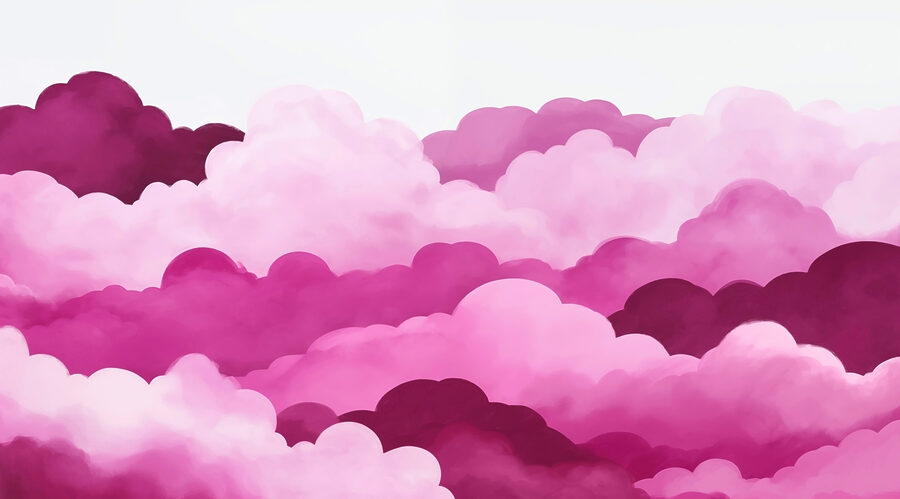 Nuvens cor-de-rosa no céu Nuvens cor-de-rosa no céu