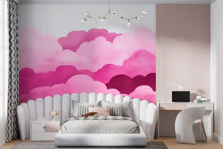 Nuvens cor-de-rosa no céu Nuvens cor-de-rosa no céu