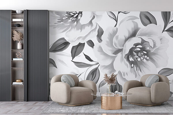 Padrões florais em tons monocromáticos Padrões florais em tons monocromáticos