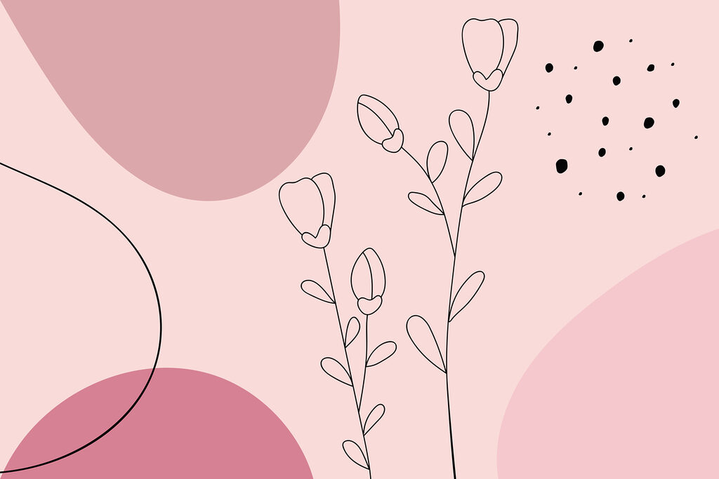 Desenho de flores e círculos Desenho de flores e círculos