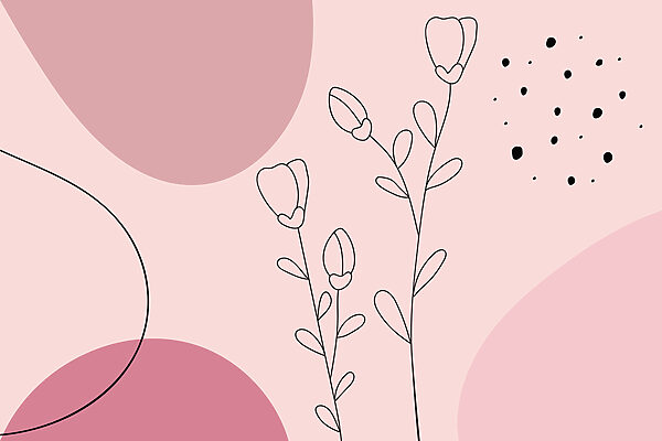 Desenho de flores e círculos Desenho de flores e círculos