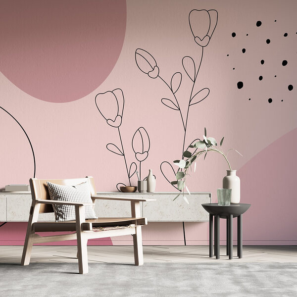 Desenho de flores e círculos Desenho de flores e círculos