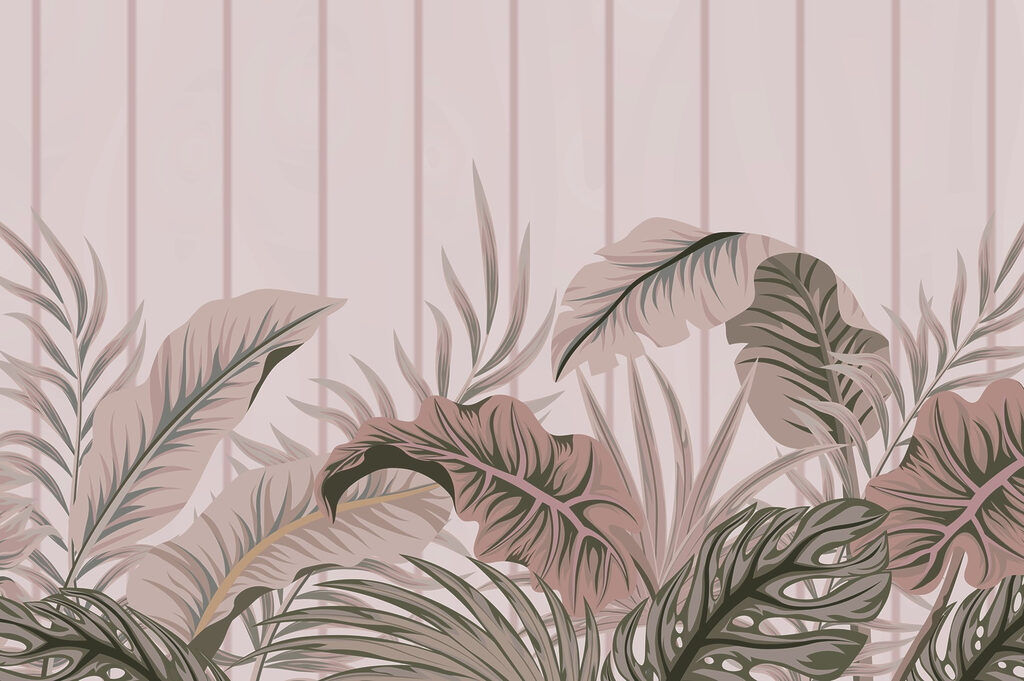 Folhas exuberantes num fundo suave Folhas exuberantes num fundo suave