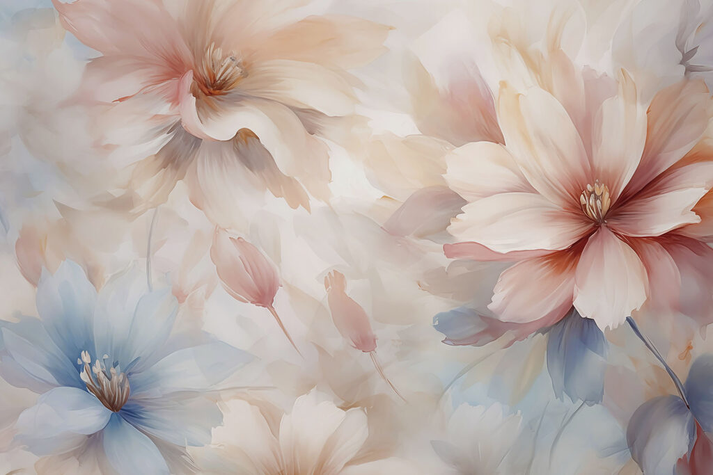 Flores delicadas em tons suaves Flores delicadas em tons suaves