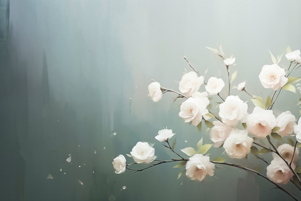 Flores brancas num ramo Flores brancas num ramo