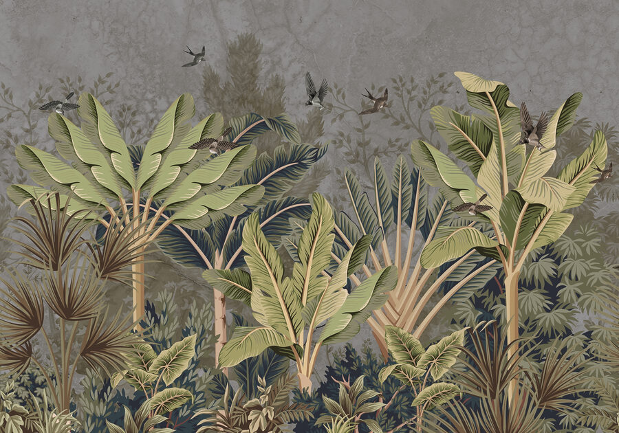 Papel de parede com uma floresta tropical