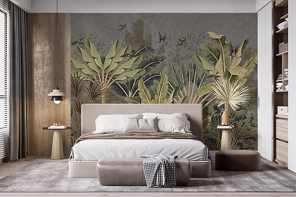 Papel de parede com uma floresta tropical Papel de parede com uma floresta tropical