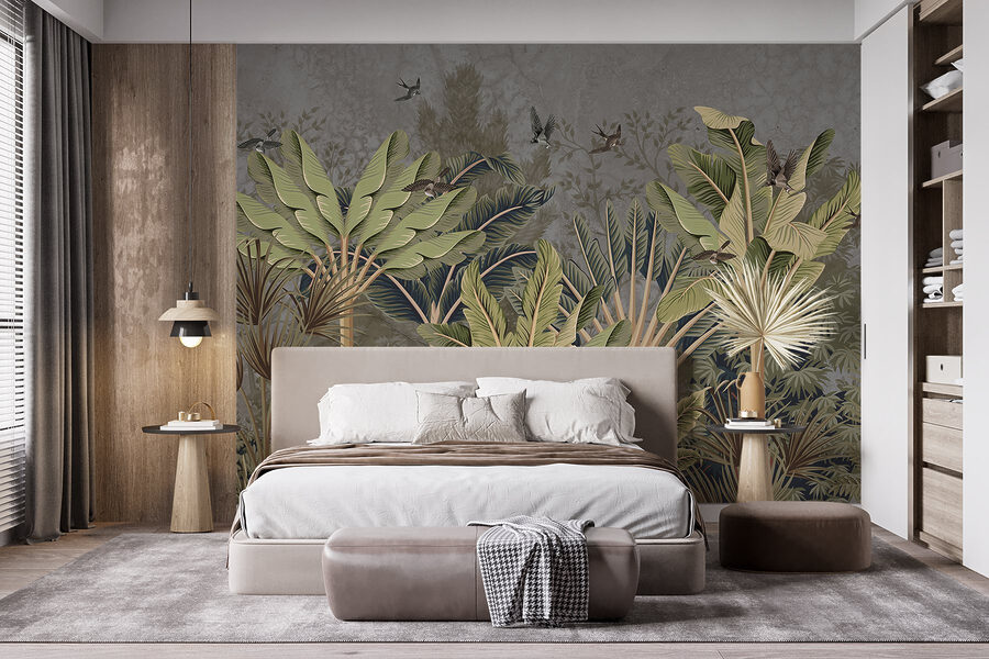 Papel de parede com uma floresta tropical
