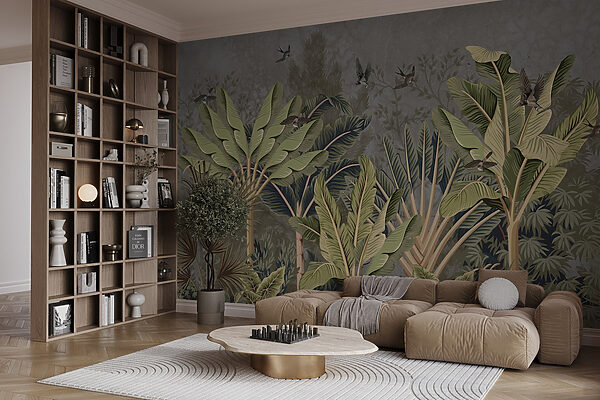 Papel de parede com uma floresta tropical Papel de parede com uma floresta tropical