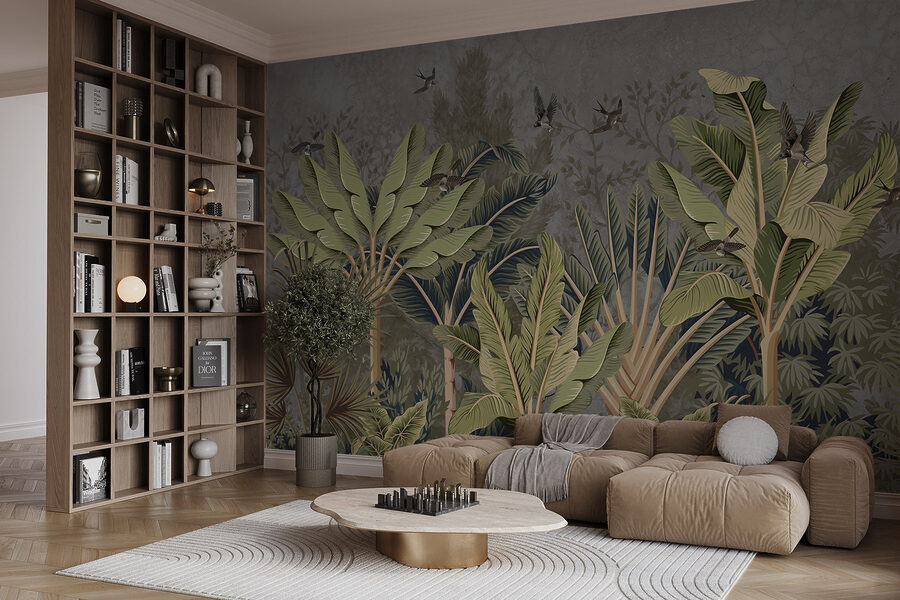 Papel de parede com uma floresta tropical