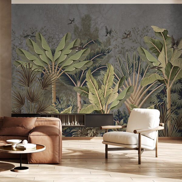 Papel de parede com uma floresta tropical Papel de parede com uma floresta tropical