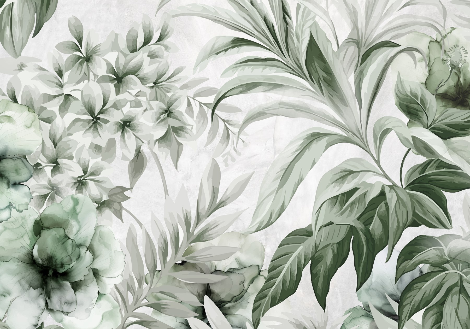 Fresh botanical patterns in green hues Fresh botanical patterns in green hues