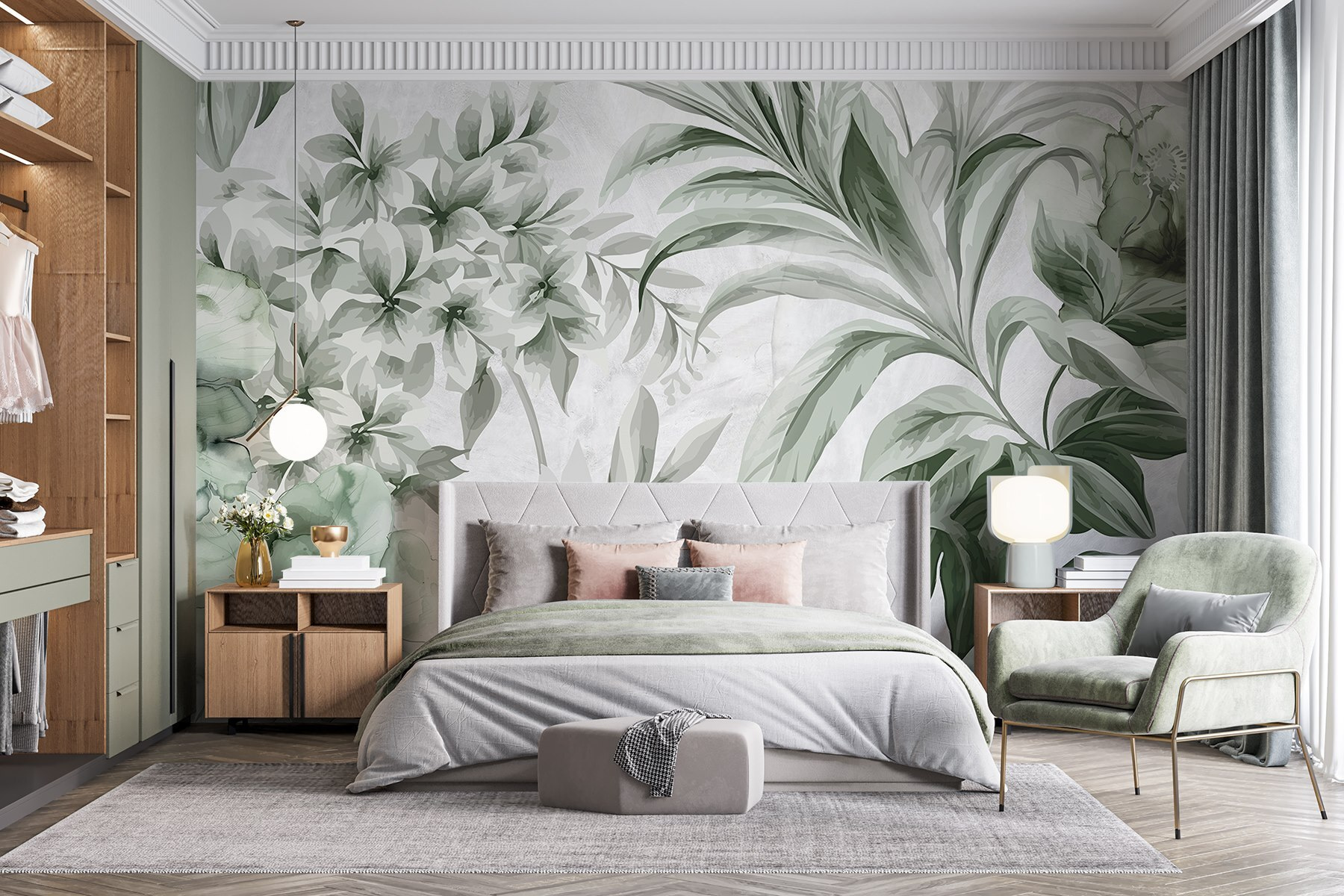 Fresh botanical patterns in green hues Fresh botanical patterns in green hues