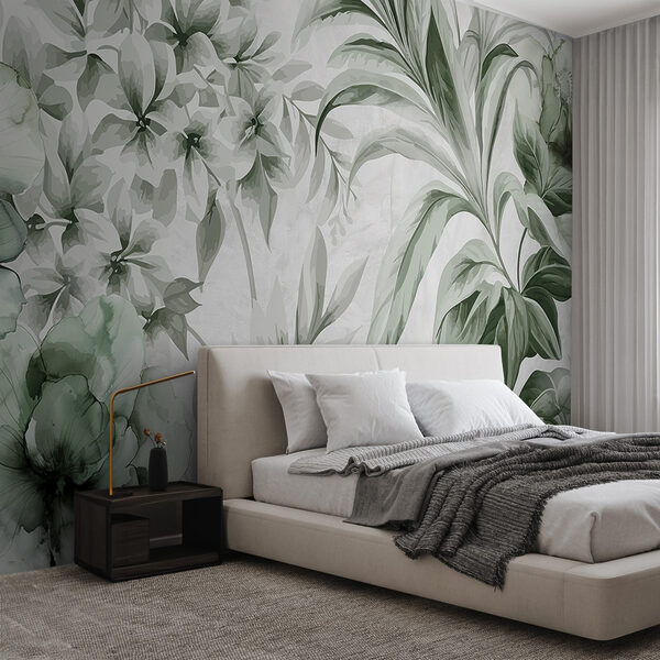 Padrões botânicos frescos em tons de verde Padrões botânicos frescos em tons de verde