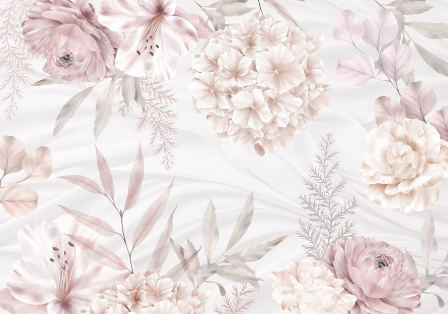 Papel de parede Flores em tons pastel suaves num cenário suave - Image 7