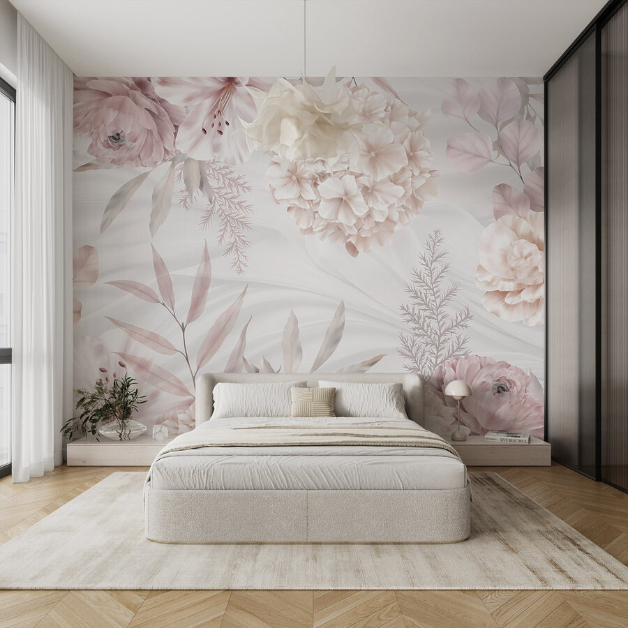 Papel de parede Flores em tons pastel suaves num cenário suave - Image 2