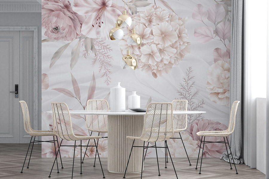 Papel de parede Flores em tons pastel suaves num cenário suave - Image 6