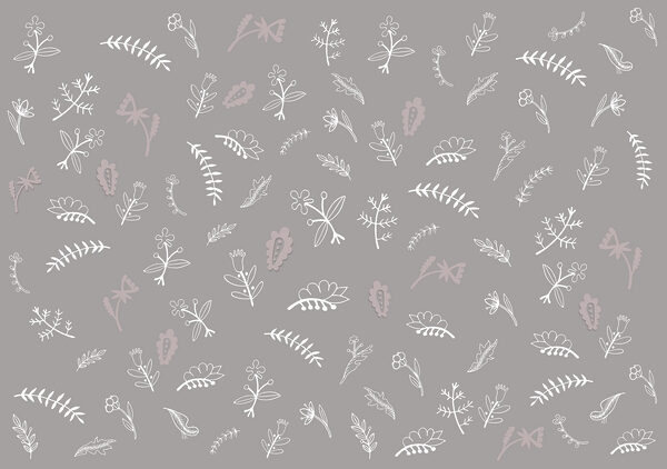 Fundo cinzento com flores brancas Fundo cinzento com flores brancas