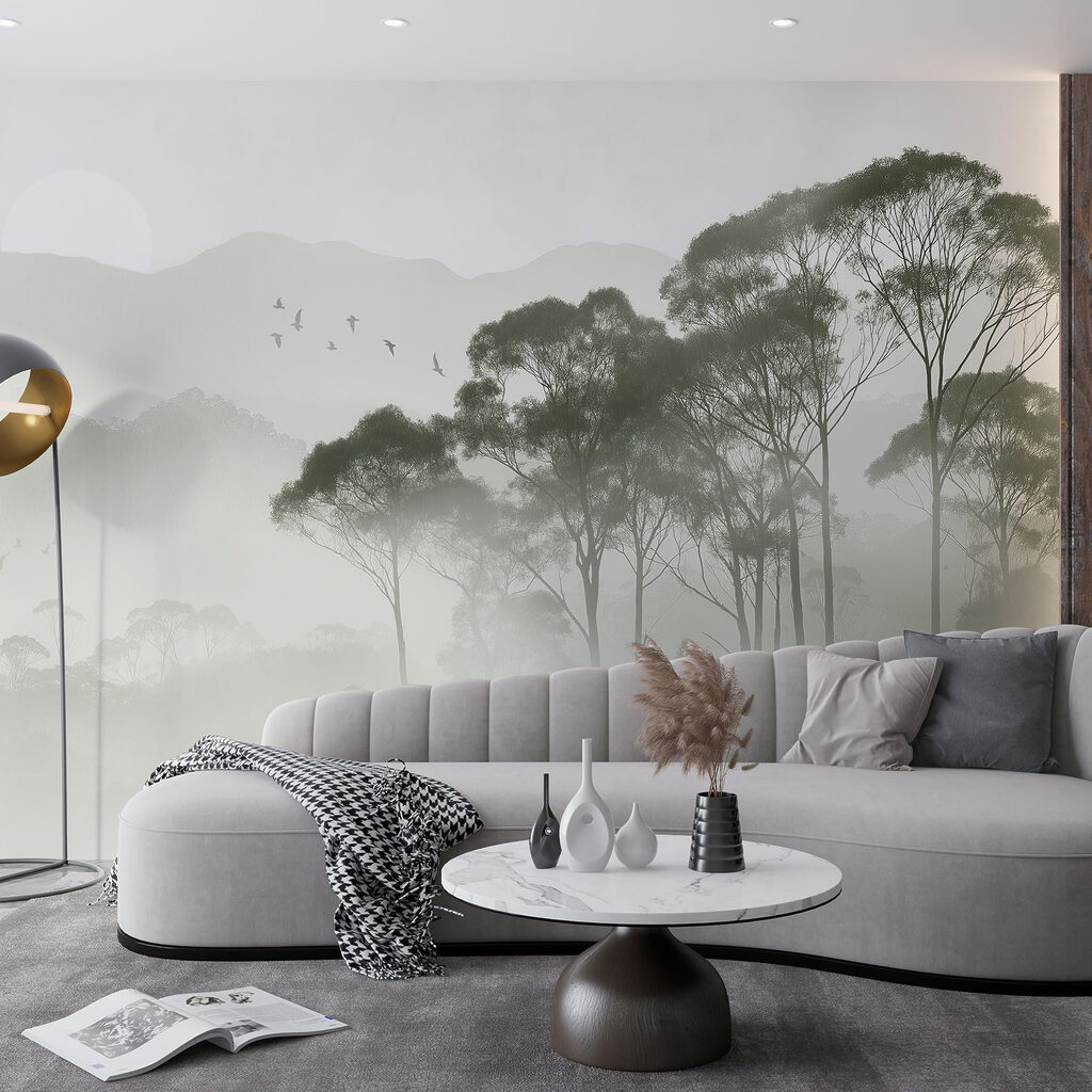 Birds flying over trees Birds flying over trees