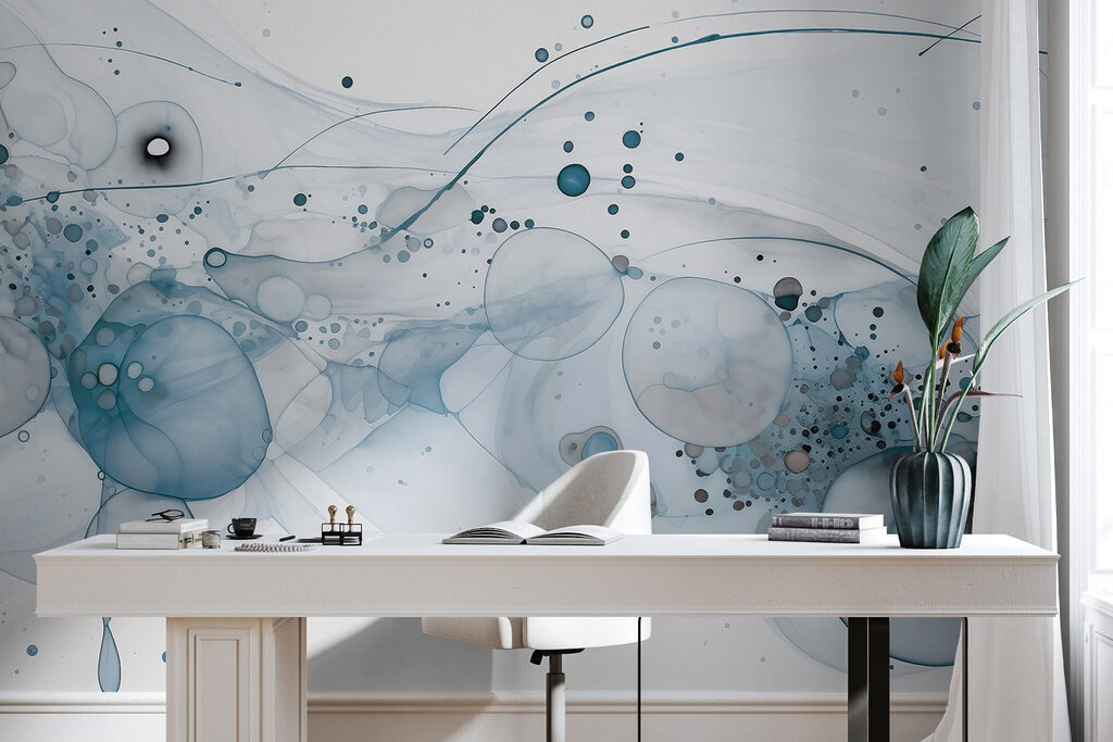 Fluid patterns in tranquil hues