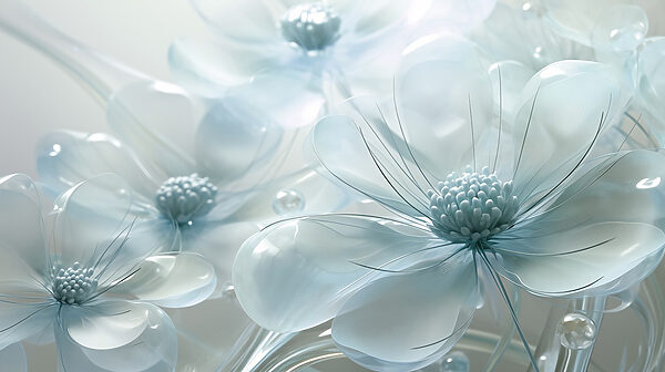 Flores delicadas com tons suaves e pastel Flores delicadas com tons suaves e pastel