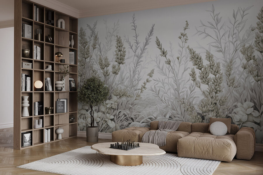 Papel de parede Jardim botânico sereno em tons suaves - Image 2