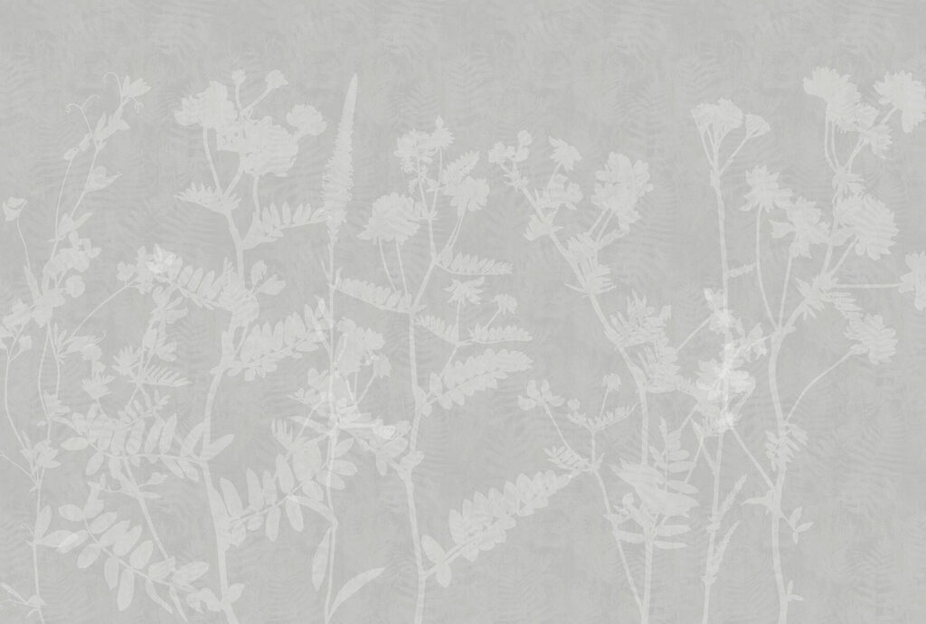 Padrão floral branco sobre um fundo cinzento Padrão floral branco sobre um fundo cinzento