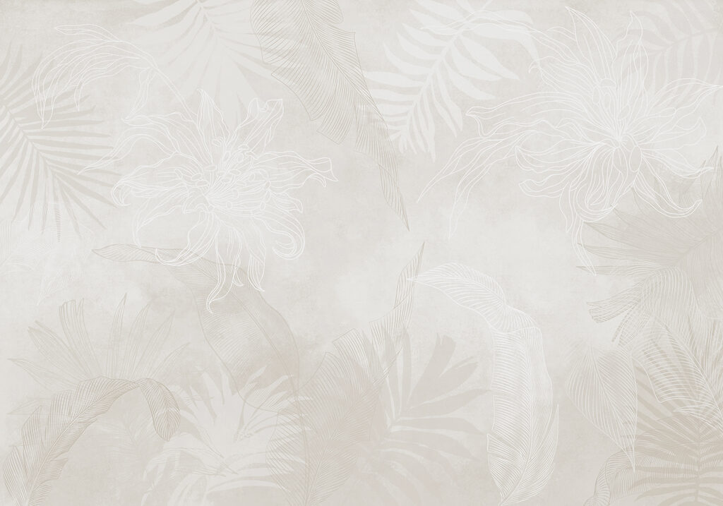 White background with leaves
