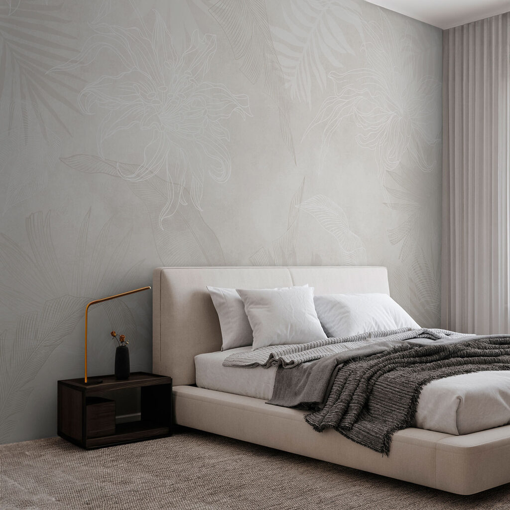 White background with leaves