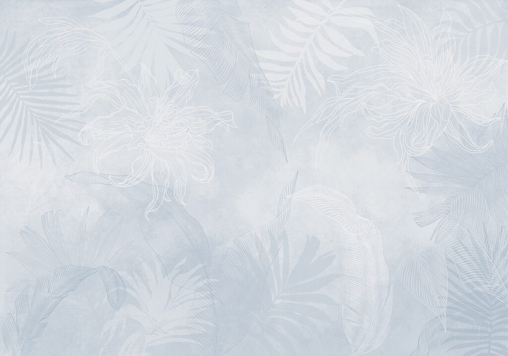 Padrão floral branco e azul Padrão floral branco e azul