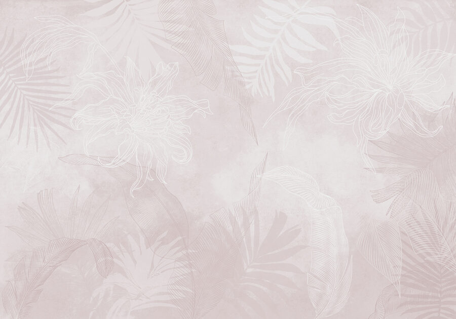 Padrão floral branco e cor-de-rosa