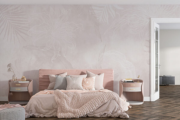 Padrão floral branco e cor-de-rosa Padrão floral branco e cor-de-rosa