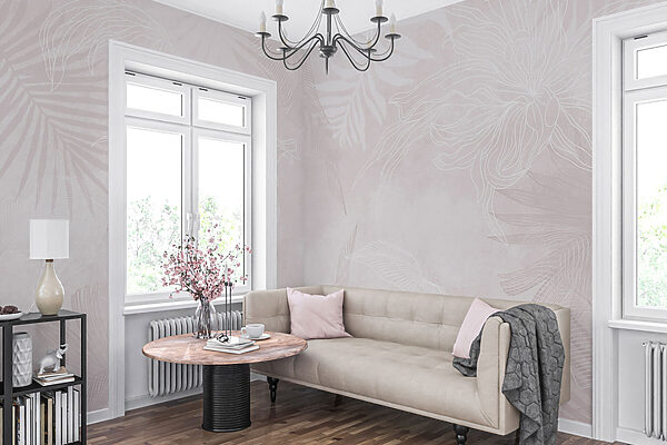Padrão floral branco e cor-de-rosa Padrão floral branco e cor-de-rosa