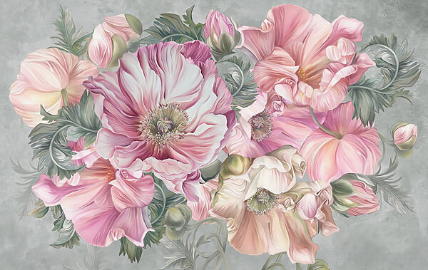 Flores delicadas em tons pastel suaves Flores delicadas em tons pastel suaves