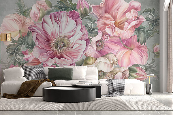 Flores delicadas em tons pastel suaves Flores delicadas em tons pastel suaves