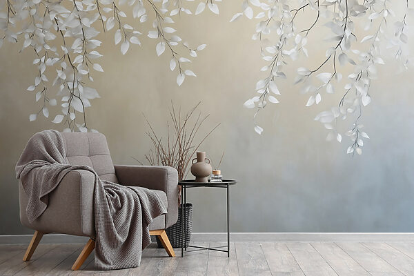 White leaves on a branch White leaves on a branch