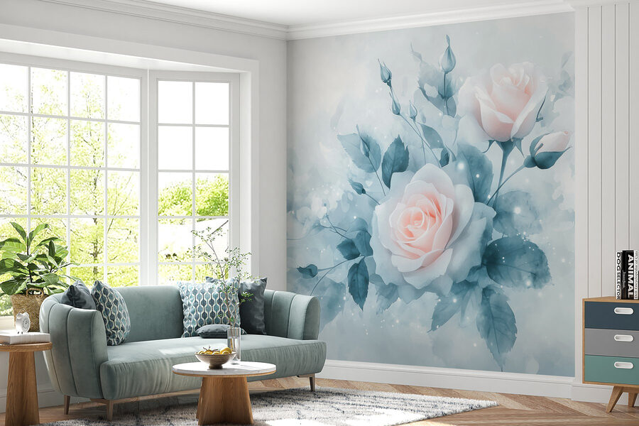 Rosas delicadas em tons suaves