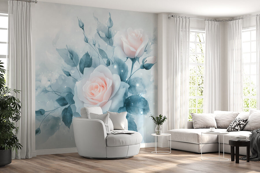 Rosas delicadas em tons suaves