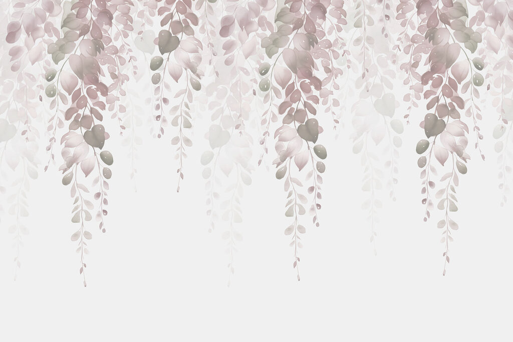 Folhas delicadas que caem suavemente em cascata Folhas delicadas que caem suavemente em cascata