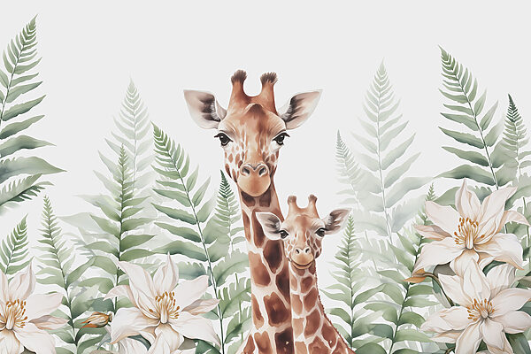 Girafas e flores Girafas e flores
