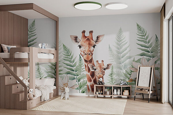 Girafas e flores Girafas e flores