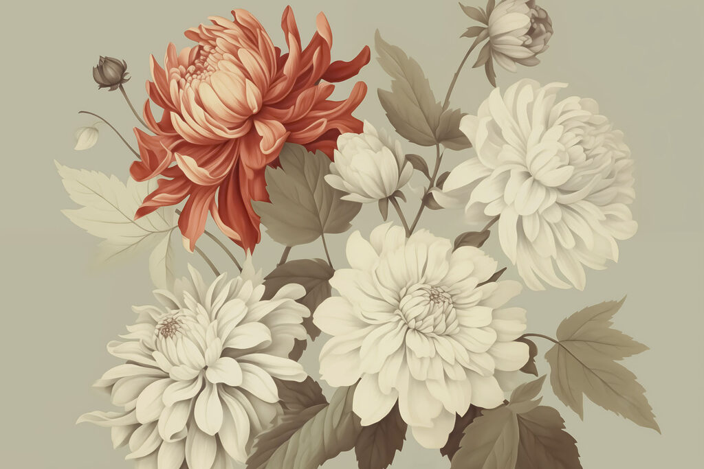Flores vibrantes em tons suaves Flores vibrantes em tons suaves