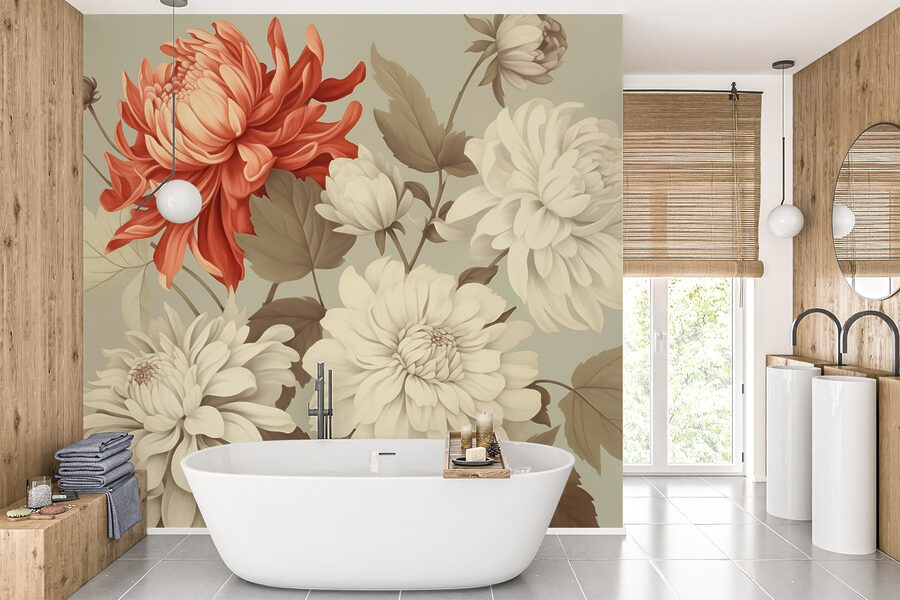 Flores vibrantes em tons suaves