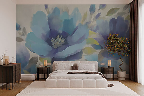 Pintura de flores e folhas Pintura de flores e folhas