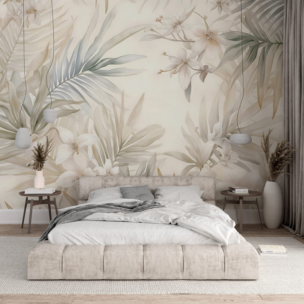 Delicate blooms amidst lush greenery Delicate blooms amidst lush greenery