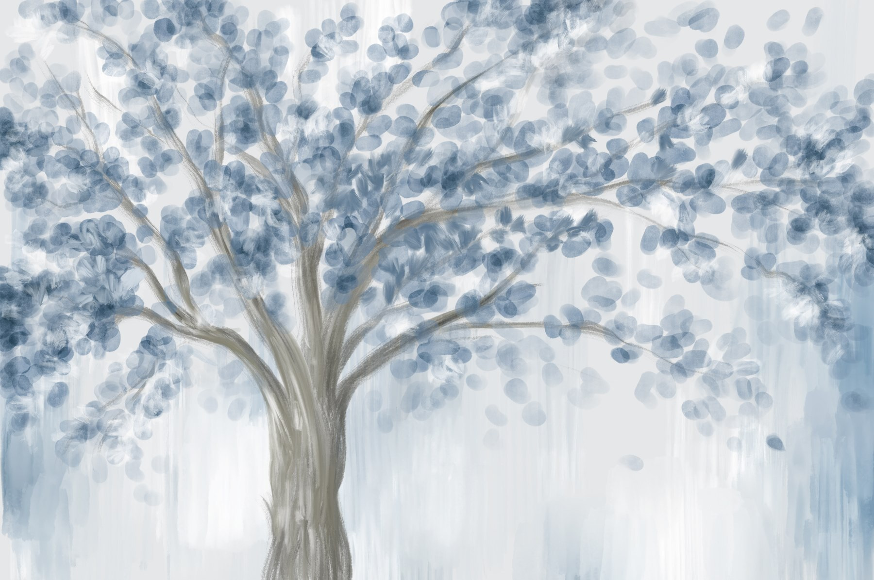 Tree with blue leaves Tree with blue leaves