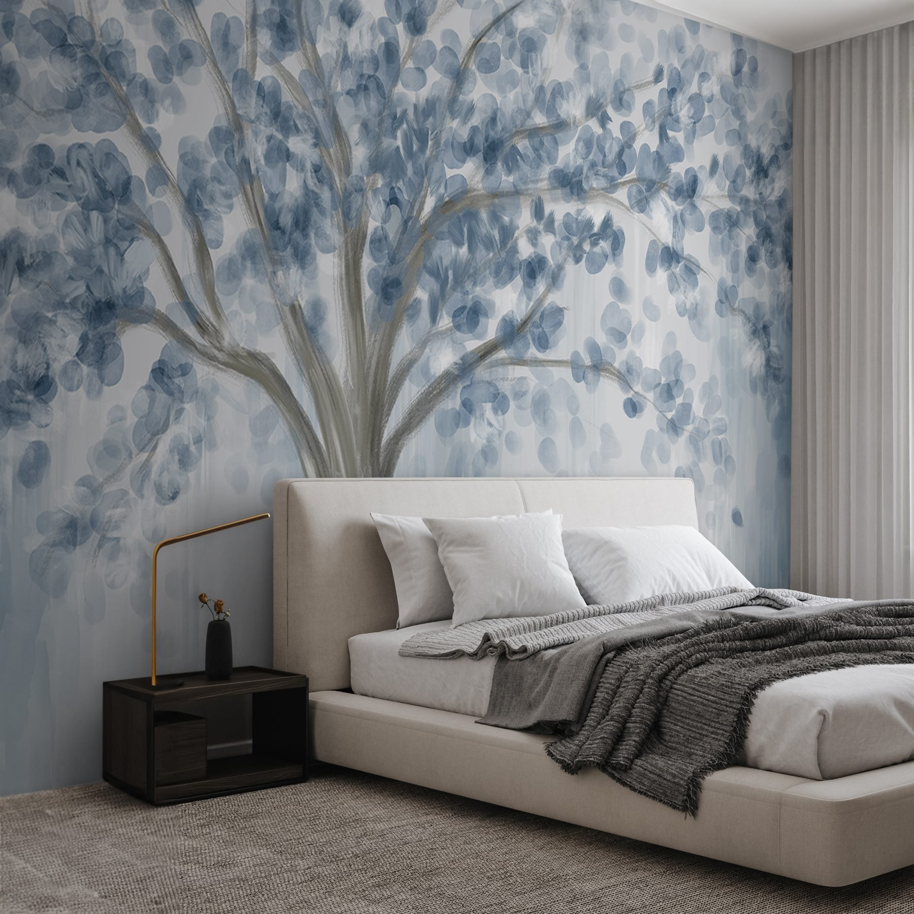 Tree with blue leaves Tree with blue leaves